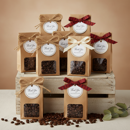 4 oz coffee bean favor bags for parties